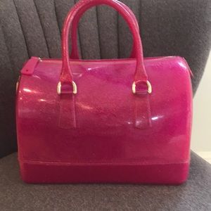 Large Sparkling Pink FURLA bag!